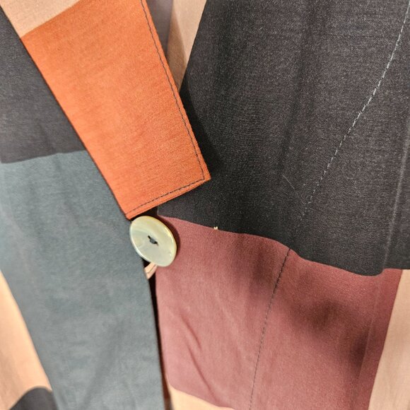 McVerdi Denmark Elmegaard Long Kimono Sz S Lagenlook Artsy Art To wear - Picture 5 of 13